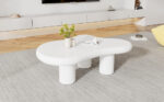 Irregular Cloud-Shaped Coffee Table, 97cm Length, 67cm Width, 32cm Height, MDF with Felt Pads - Image 9