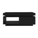 Modern High-Gloss Coffee Table with LED Lighting, 100x50x40.3 cm - Elegant Table with Drawer and Storage - Image 22