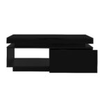 Modern High-Gloss Coffee Table with LED Lighting, 100x50x40.3 cm - Elegant Table with Drawer and Storage - Image 23