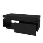 Modern High-Gloss Coffee Table with LED Lighting, 100x50x40.3 cm - Elegant Table with Drawer and Storage - Image 26