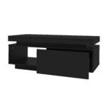 Modern High-Gloss Coffee Table with LED Lighting, 100x50x40.3 cm - Elegant Table with Drawer and Storage - Image 27