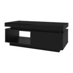 Modern High-Gloss Coffee Table with LED Lighting, 100x50x40.3 cm - Elegant Table with Drawer and Storage - Image 28