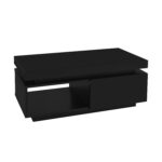 Modern High-Gloss Coffee Table with LED Lighting, 100x50x40.3 cm - Elegant Table with Drawer and Storage - Image 74