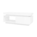 Modern High-Gloss Coffee Table with LED Lighting, 100x50x40.3 cm - Elegant Table with Drawer and Storage - Image 68