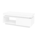 Modern High-Gloss Coffee Table with LED Lighting, 100x50x40.3 cm - Elegant Table with Drawer and Storage - Image 69