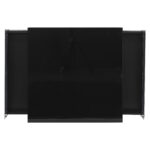 Modern High-Gloss LED Coffee Table 70*70*41cm with 2 Drawers and Transparent Presentation Area - Image 23