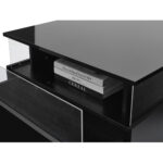 Modern High-Gloss LED Coffee Table 70*70*41cm with 2 Drawers and Transparent Presentation Area - Image 51