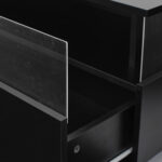 Modern High-Gloss LED Coffee Table 70*70*41cm with 2 Drawers and Transparent Presentation Area - Image 52