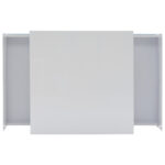 Modern High-Gloss LED Coffee Table 70*70*41cm with 2 Drawers and Transparent Presentation Area - Image 11