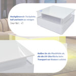 Modern High-Gloss LED Coffee Table 70*70*41cm with 2 Drawers and Transparent Presentation Area - Image 34