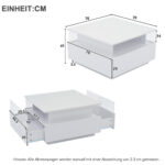Modern High-Gloss LED Coffee Table 70*70*41cm with 2 Drawers and Transparent Presentation Area - Image 35
