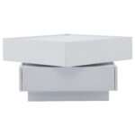 Functional Coffee Table for the Living Room, 360° Rotatable, Rotating Table Top with 2 Shelves and Storage - Image 42