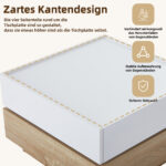 Functional Living Room Coffee Table, 360° Rotatable, Rotating Table Top with 2 Tiers and Storage Function - Image 21
