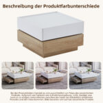 Functional Living Room Coffee Table, 360° Rotatable, Rotating Table Top with 2 Tiers and Storage Function - Image 26