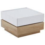 Functional Living Room Coffee Table, 360° Rotatable, Rotating Table Top with 2 Tiers and Storage Function - Image 37