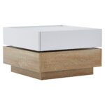 Functional Living Room Coffee Table, 360° Rotatable, Rotating Table Top with 2 Tiers and Storage Function - Image 38