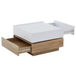 Functional Living Room Coffee Table, 360° Rotatable, Rotating Table Top with 2 Tiers and Storage Function - Image 42