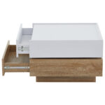 Functional Living Room Coffee Table, 360° Rotatable, Rotating Table Top with 2 Tiers and Storage Function - Image 44