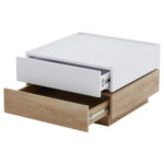 Functional Living Room Coffee Table, 360° Rotatable, Rotating Table Top with 2 Tiers and Storage Function - Image 46