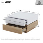 Functional Living Room Coffee Table, 360° Rotatable, Rotating Table Top with 2 Tiers and Storage Function - Image 66