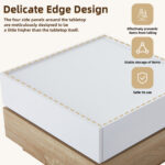 Functional Living Room Coffee Table, 360° Rotatable, Rotating Table Top with 2 Tiers and Storage Function - Image 68
