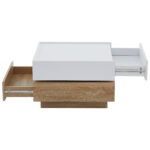 Functional Living Room Coffee Table, 360° Rotatable, Rotating Table Top with 2 Tiers and Storage Function - Image 79
