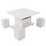 Height-Adjustable Coffee Table, 3-in-1 Multi-Functional Coffee Table, Living Room Table with Storage - Image 8