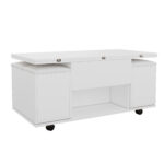 Height-Adjustable Coffee Table, 3-in-1 Multi-Functional Coffee Table, Living Room Table with Storage - Image 15