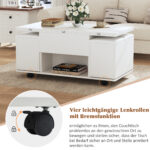 Height-Adjustable Coffee Table, 3-in-1 Multi-Functional Coffee Table, Living Room Table with Storage - Image 29