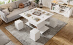 Height-Adjustable Coffee Table, 3-in-1 Multi-Functional Coffee Table, Living Room Table with Storage - Image 39