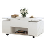 Height-Adjustable Coffee Table, 3-in-1 Multi-Functional Coffee Table, Living Room Table with Storage - Image 42