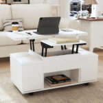 Height-Adjustable Coffee Table, 3-in-1 Multi-Functional Coffee Table, Living Room Table with Storage - Image 44