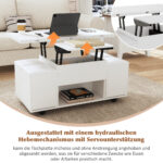 Height-Adjustable Coffee Table, 3-in-1 Multi-Functional Coffee Table, Living Room Table with Storage - Image 52
