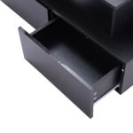 Modern Black High-Gloss Coffee Table with LED Lighting and 4 Drawers - Stylish Side Table, 90x55x41 cm - Image 29