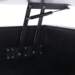 Modern Black High-Gloss Coffee Table with LED Lighting and 4 Drawers - Stylish Side Table, 90x55x41 cm - Image 69