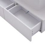 Modern White High-Gloss Coffee Table with LED Lighting and 4 Drawers - Stylish 90x55x41 cm Side Table - Image 61