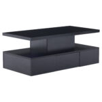 Two-Tier Living Room Coffee Table with 16-Color LED Light, High-Gloss Living Room Table, Sofa Table - Image 11