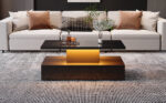 Two-Tier Living Room Coffee Table with 16-Color LED Light, High-Gloss Living Room Table, Sofa Table - Image 14