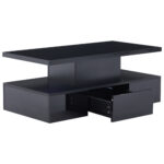Two-Tier Living Room Coffee Table with 16-Color LED Light, High-Gloss Living Room Table, Sofa Table - Image 16
