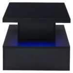 Two-Tier Living Room Coffee Table with 16-Color LED Light, High-Gloss Living Room Table, Sofa Table - Image 22