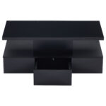 Two-Tier Living Room Coffee Table with 16-Color LED Light, High-Gloss Living Room Table, Sofa Table - Image 46