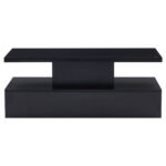 Two-Tier Living Room Coffee Table with 16-Color LED Light, High-Gloss Living Room Table, Sofa Table - Image 48