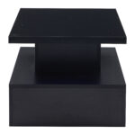 Two-Tier Living Room Coffee Table with 16-Color LED Light, High-Gloss Living Room Table, Sofa Table - Image 56