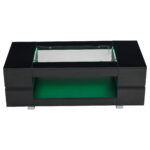 Black LED Coffee Table with Bluetooth App Control, Double-Layer High-Gloss Hollow Design Table, Large Storage - Image 22