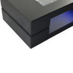 Black LED Coffee Table with Bluetooth App Control, Double-Layer High-Gloss Hollow Design Table, Large Storage - Image 28