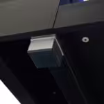 Černý LED konferenční stůl s ovládáním přes Bluetooth aplikaci, dvouvrstvý design stolu s vysokým leskem a dutým prostorem, velká úložná kapacita - Obrázek 36
