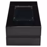 Černý LED konferenční stůl s ovládáním přes Bluetooth aplikaci, dvouvrstvý design stolu s vysokým leskem a dutým prostorem, velká úložná kapacita - Obrázek 51