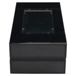 Black LED Coffee Table with Bluetooth App Control, Double-Layer High-Gloss Hollow Design Table, Large Storage - Image 51