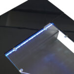 Black LED Coffee Table with Bluetooth App Control, Double-Layer High-Gloss Hollow Design Table, Large Storage - Image 54