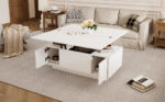 Modern Coffee Table with Double Lift Mechanism, Hidden Storage - Load Capacity up to 50 kg - Image 9
